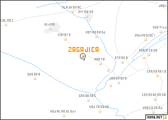 map of Zagajica