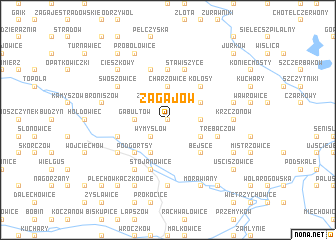 map of Zagajów