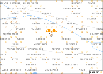 map of Zagaj