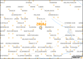 map of Zagaj