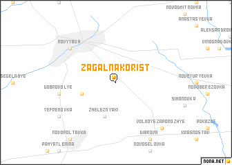 map of Zagalʼna Koristʼ