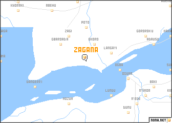 map of Zagana