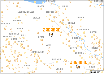 map of (( Zagarač ))