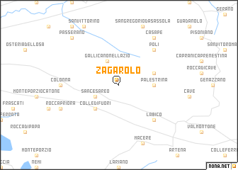map of Zagarolo