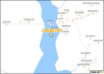 map of Zagbézon