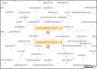 map of Zāghān-e Soflá