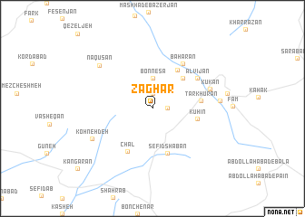 map of Zāghar