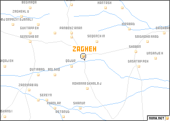 map of Zāgheh