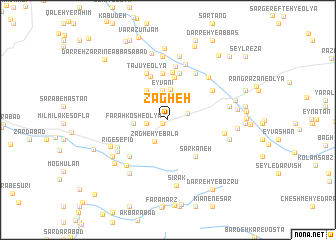 map of Zāgheh