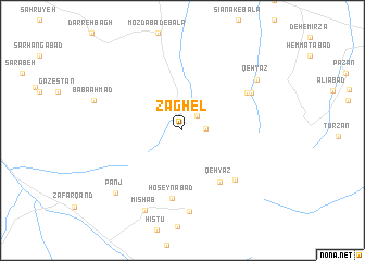 map of Zāghel