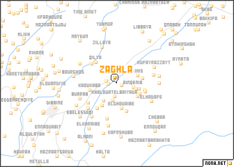 map of Zaghla