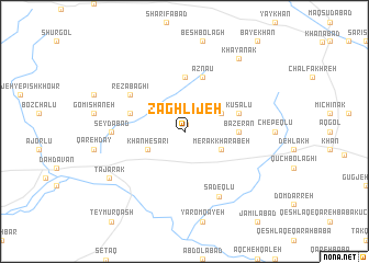 map of Zāghlījeh