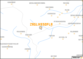 map of Zaglīk-e Soflá