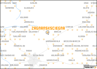 map of Zagnańsk Ścięgna