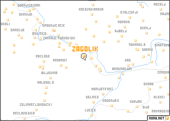 map of Zagolik