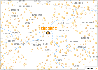 map of Zagorac