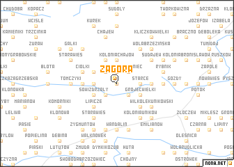 map of Zagóra