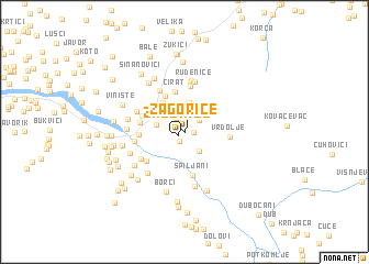 map of Zagorice