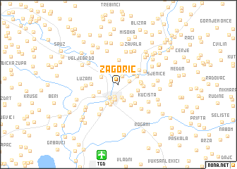 map of Zagorič