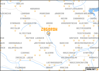 map of Zagórów