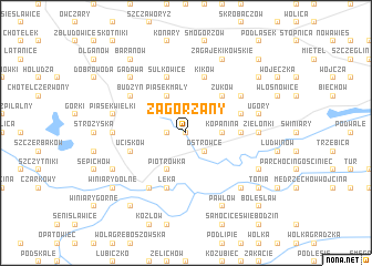 map of Zagórzany