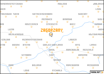 map of Zagórzany