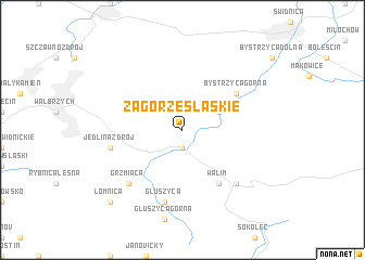 map of Zagórze Śląskie