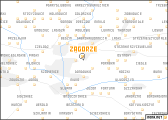 map of Zagórze