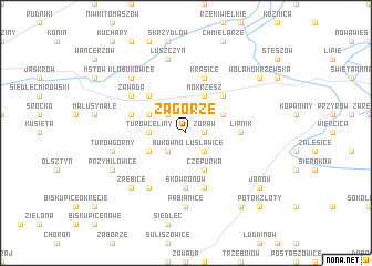 map of Zagórze