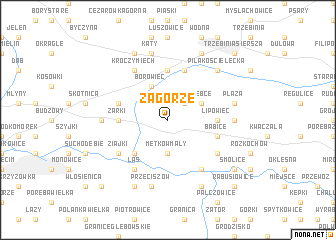 map of Zagórze