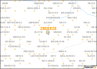 map of Zagórze