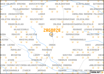 map of Zagórze