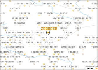 map of Zagórze