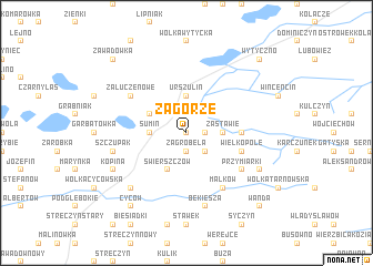 map of Zagórze