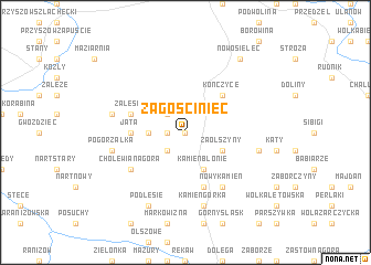 map of Zagościniec