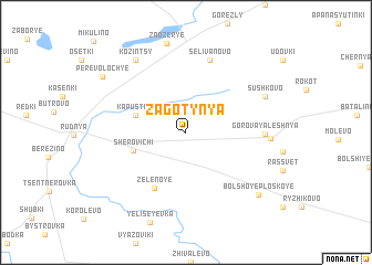 map of Zagotynya