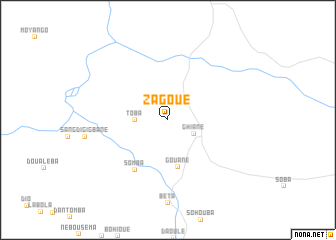 map of Zagoué