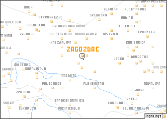 map of Zagozdac