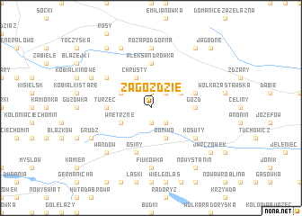 map of Zagoździe