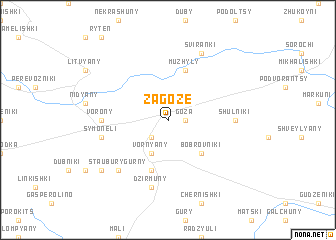 map of Zagoze