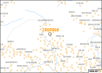 map of Zagrade