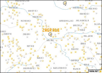 map of Zagrađe