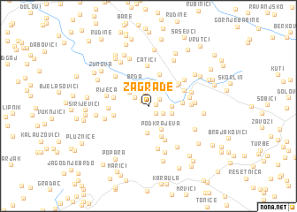 map of Zagrađe