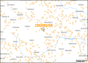 map of Zagradina