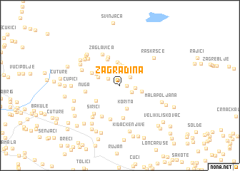 map of Zagradina