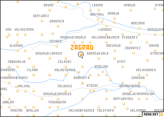 map of Zagrad