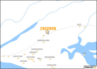 map of Zagrāna