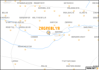 map of Zagreblya