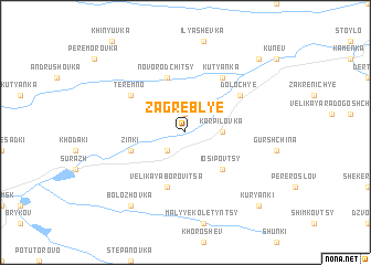 map of Zagreblʼye