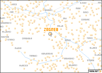 map of Zagreb